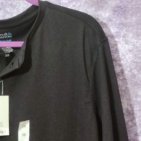 Mens Long Sleeve Black Tee - Picture 4 of 10